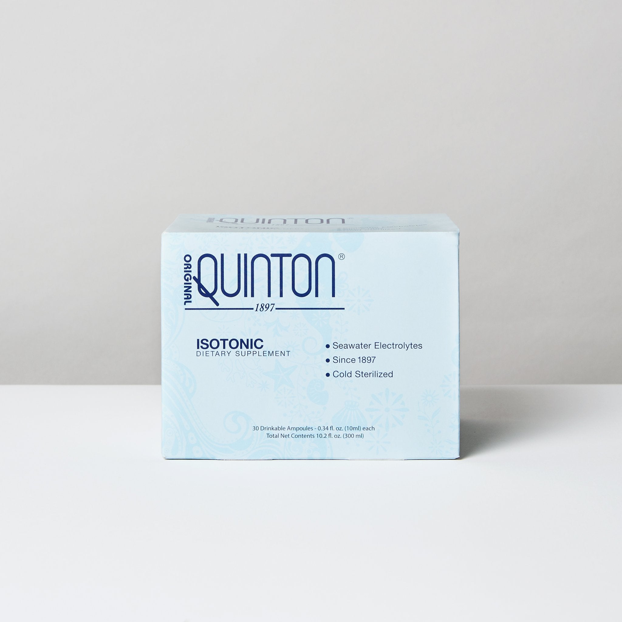Original Quinton® Hypertonic Drinkable Ampoules - Box of 30 Ampoules (10.2  fl. oz / 300 ml)