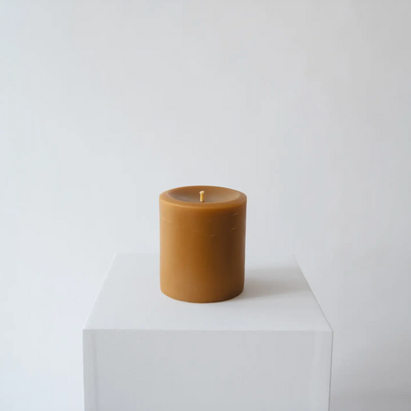 Short Beeswax Candle
