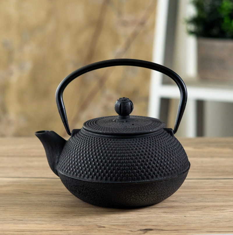 Cast Iron Tea Pot - Black