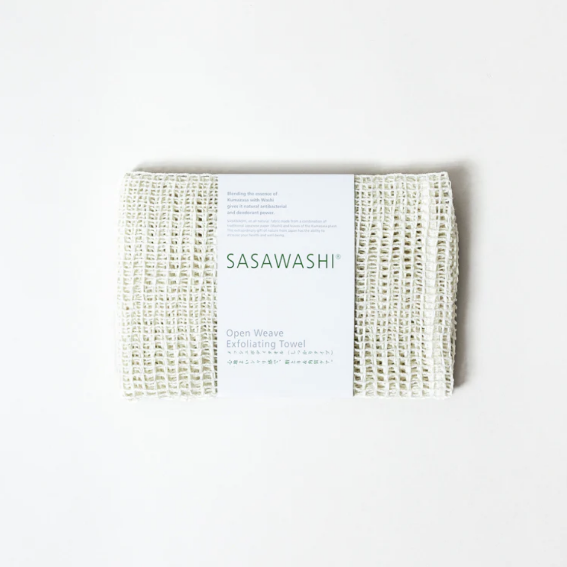 Sasawashi Open Weave Exfoliating Towel Boketto Wellness